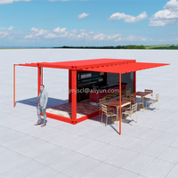 Conteneur haut de gamme de 20 pieds et 40 pieds pour restaurant, café, bar - Kiosque préfabriqué durable en acier, panneaux sandwich, villas