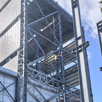 Structure en acier, bâtiment métallique, grande portée, utilisation de l'espace à haute intensité, entrepôt préfabriqué en acier