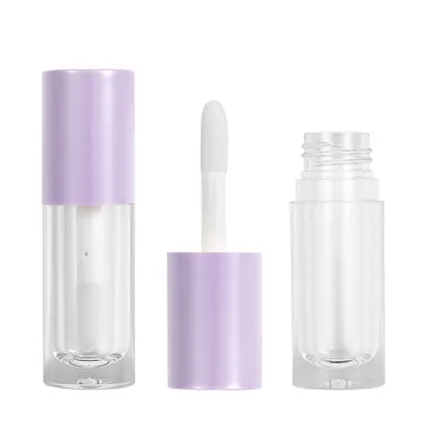 Wholesale Any Capacity Purple Round Wands Lipgloss Package Custom Plastic Lipstick 3Ml 5Ml 10Ml Lip Gloss Tubes With Logo
