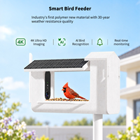 Nouvelle mangeoire à oiseaux intelligente avec caméra HD 4K, panneau solaire pour l'observation et la surveillance des oiseaux dans le jardin, reconnaissance des oiseaux par IA
