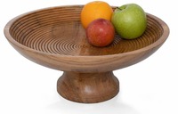 Frutero de Madera Maciza de Estilo Europeo, Hecho a Mano, de Calidad Confiable, Centro de Mesa Orgánico, Vajilla Ecológica para Fiestas
