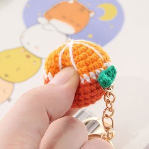 Wholesale Keychain Fruit Keychain Food Keychain Hand Made Knitted Watermelon Orange Crochet Keying Crochet Donut Fruit <b>Key</b> <b>Ring</b> - Product Image 2