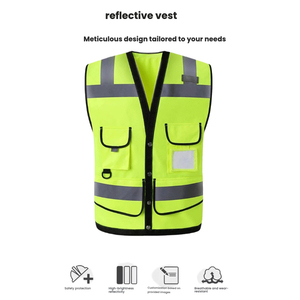 Áo phản quang đa túi tùy chỉnh, trang phục bảo hộ phản quang cao cấp dành cho xây dựng, giao thông, an ninh & các cuộc tụ họp công cộng - Product Image 2