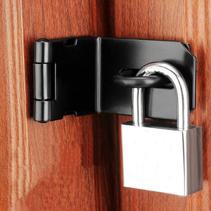Yongdexing Black Stainless Steel Heavy Duty Padlock Latch For <b>Cabinet</b> Door Security Industrial Use - Product Image 2