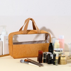 Tyvek Paper <b>Clear</b> Window Makeup <b>Bag</b> Portable Handheld Waterproof Travel <b>Toiletry</b> Cosmetic Storage Pouch for Skincare Makeup - Product Image 5