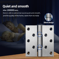 Charnière à roulement à 310 degrés en acier inoxydable et aluminium pour porte en bois