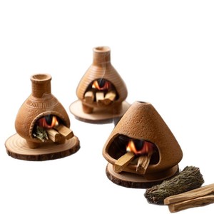 Quemador de aromaterapia artesanal transfronterizo, resistente a la llama abierta, para quemar madera sagrada de cedro, creando ambiente, pequeña chimenea - Product Image 6