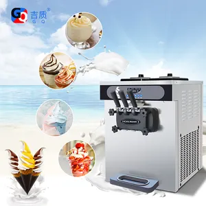 GQ-25FTB Soft Serve Ice Cream Machine Automatic Freezer Table Top 25 Liter Maquina De Helado Optional