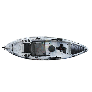 Kayak de pêche à pédales en PE, monoplace, avec moteur, grandes ouvertures pour la pêche en rivière et le surf. - Product Image 4