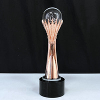 Or Argent Bronze Métal 3D Laser Crystal Ball Crystal Trophy Award MH-N442