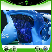 Jouet gonflable Hongyi Dragon de mer bleu, jouet gonflable à chevaucher en forme de dragon de mer, flotteur aquatique pour piscine et plage