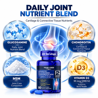 Comprimés de Glucosamine, Chondroïtine, MSM et Vitamine D3 à Marque Blanche OEM – Complément Alimentaire Quotidien pour la Nutrition Articulaire – Formule Personnalisée – Fabrication en Usine