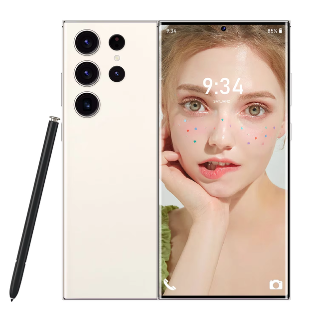 2024 New S23 Ultra Smartphone Premium Android 13 Mobile Phone Inbuilt Pen Wireless Microphone LTE/CDMA Cellular English