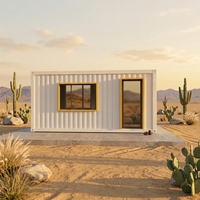 Maison conteneur modulaire préfabriquée 40 pieds, conception intégrée, bureau mobile détachable pour usage d'urgence et temporaire