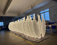 Support en métal personnalisé en forme d'ailes d'ange, enseigne au néon, lumière LED, grandes ailes d'ange, toile de fond pour la décoration de mariage
