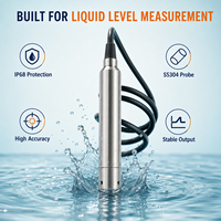 HANK HK-802 IP68 Submersible Water Level Sensor 4-20mA SS304 Liquid Level Transmitter for Tank Well Sewage