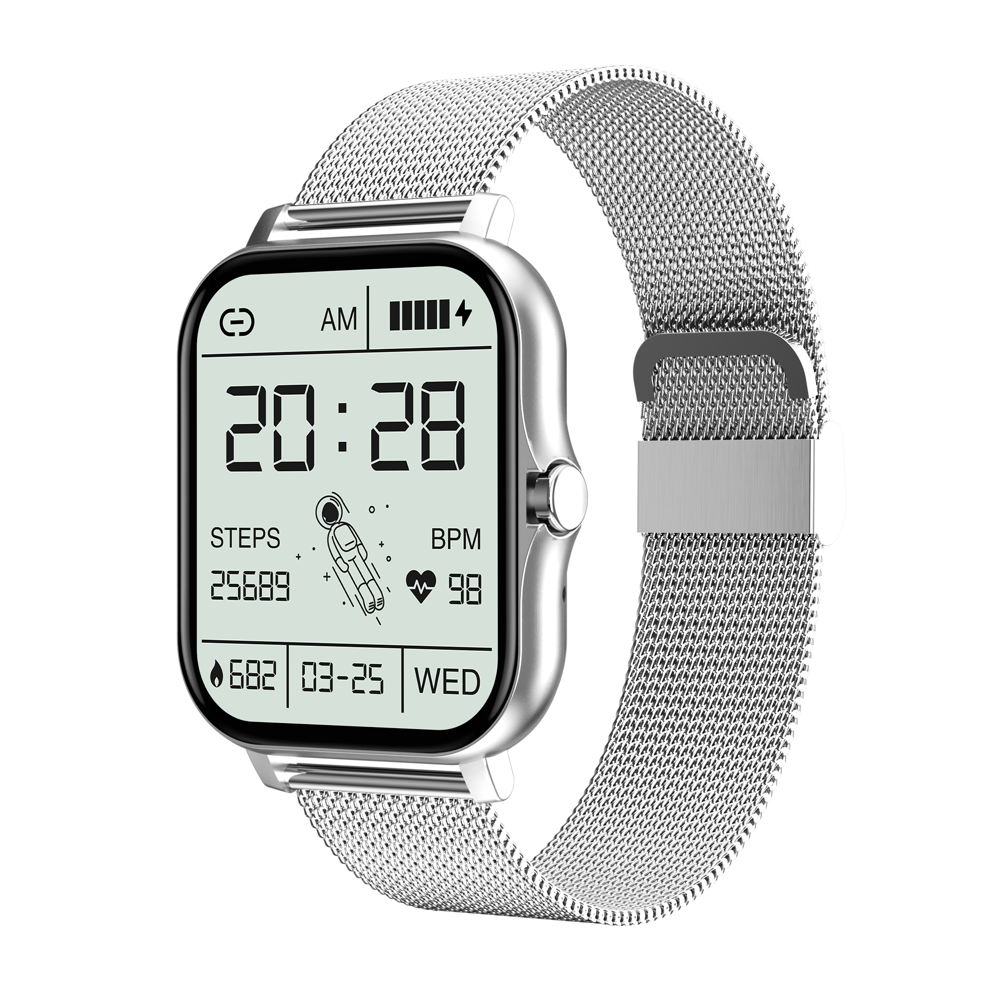 Y20 Lite Alloy Strap Blood Oxygen Saturation Heart Rate Passometer Sports  BT Call Smartwatch Smart Watch