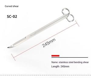 Kit di strumenti per piante acquatiche 304 in acciaio inossidabile serie SUNSUN SC-forbici ondulate e dritte, raschietto per alghe a curva di nichel per acquari - Product Image 5