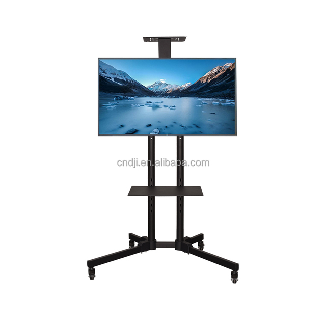 360 Degree Swivel Steel TV Stand with Wheels for 32-70" Screen Mobile Cart