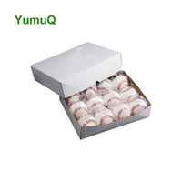 Balles de baseball professionnelles YumuQ 9 pouces, taille officielle, revêtement en cuir personnalisé de qualité supérieure, noyau en laine, pour l'entraînement