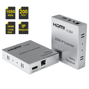 Extender HDMI atas Cat6 IP jaringan Ethernet RJ45 200m Lan IP extender multipoin HDMI pemancar penerima untuk PS5 TV laptop - Product Image 2