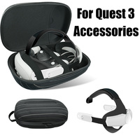 Kit de voyage VR 3-en-1 : Modèle exclusif 018 avec sangle de tête réglable, étui élégant pour manette, ajustement confortable et adapté aux enfants