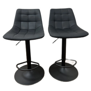 Bar <b>Stool</b> Black 2 Pack <b>Adjustable</b> <b>Height</b> Swivel Chair For Home And Commercial Use - Product Image 2