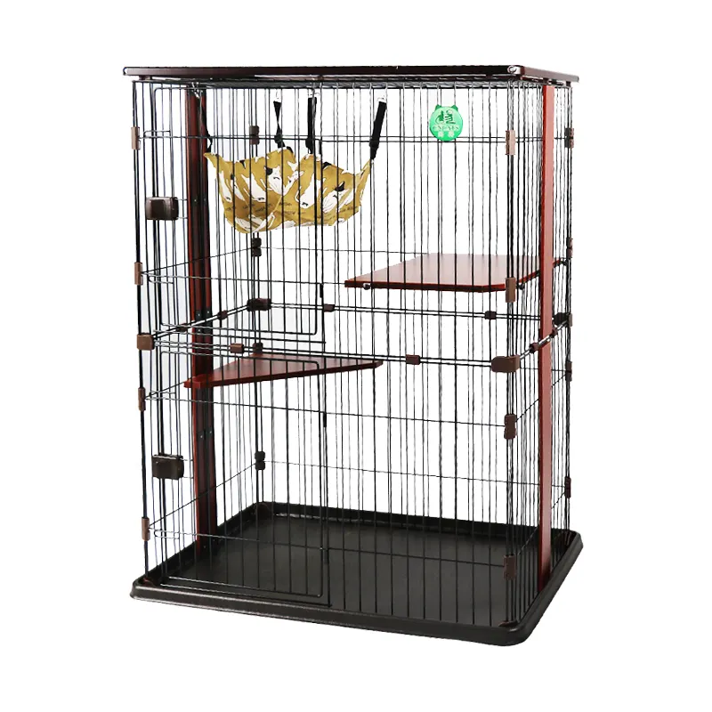 Solid Wood Pet Cat Cage Cat Playpen High Quality Portable Luxury für Dogs Bedroom, innen und Outdoor 1pcs/braun Box 25-35 Days