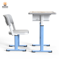 Nouveau produit : Ensemble bureau et chaise d'école à réglage mécanique libre, HY-0336, prix des bureaux d'école