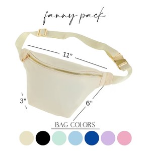 맞춤형 나일론 패니 팩, 셔닐 패치 여성용 크로스바디 여행 벨트 백 (패치 포함) - Product Image 4