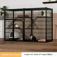 Cage pour chat en fer multicouche de luxe sur mesure 142*54*100cm, design simple, montage facile, écologique, livraison rapide