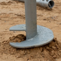Pieux hélicoïdaux galvanisés à chaud de 2500 mm Q235B EN1090 EXC2 85μm pour la construction de fondations de maisons