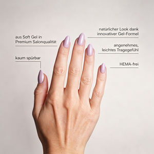 <span class=keywords><strong>Faux</strong></span> <span class=keywords><strong>ongles</strong></span> en <span class=keywords><strong>gel</strong></span> souple réutilisables à presser, <span class=keywords><strong>couleur</strong></span> lavande, forme amande courte, en Acrylonitrile Butadiène Styrène - Product Image 3