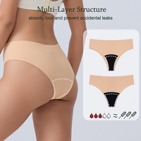 LYNMISS Culotte Menstruelle en Coton 4 Couches Absorbante Respirante Confortable Anti-Fuite Style Cheeky Personnalisable