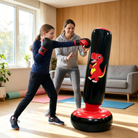 Sac de frappe gonflable en gros pour enfants, sac de boxe dinosaure gonflable, tour de frappe gonflable sur pied pour l'entraînement des enfants
