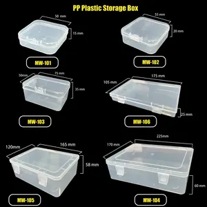 Clear Plastic Storage Box With Lid For Jewelry Bead Toys Tools Transparent Plastic Organizer PP Display Box Screw Case Beads