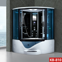 MY HOME Villa Deluxe Twin SPA avec Foot Step In Glass Partition Salle de douche, Sauna Sweat Room