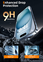 Kit d'installation facile avec film protecteur d'écran en verre trempé transparent 2.5D 9H pour iPhone 12 13 14 15 16 17 18 Pro Max Plus
