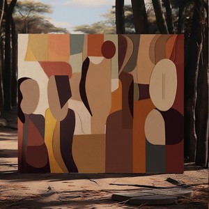 Pintura al Óleo Abstracta Moderna Hecha a Mano, Personalizada, Impresa Digitalmente en Lienzo, Decoración para Hotel o Sala de Estudio, Tema de Paisaje SC-20251 - Product Image 2