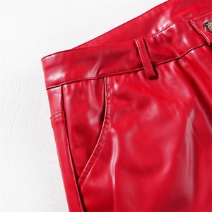 Pantalones Cargo de Cuero Sintético con Estampado de Calavera, Color Personalizado, Estilo Y2K, Pantalones de Cuero para Hombre - Product Image 3