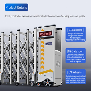 Puerta Retráctil Eléctrica Automática Industrial Qigong, Puerta Retráctil de Aleación de Aluminio para Escuelas/Fábricas/Gobiernos - Product Image 5