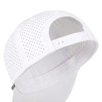 New Fashion Custom Rubber PVC Patch Logo 5 Panel Waterproof Polyester Sport Golf Hat Laser Cut Perforated Dad Rope Baseball Cap