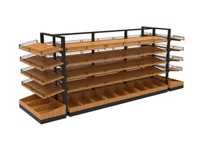 High Capacity Durable Eco-Friendly Drawer Style Wood Metal Supermarket Bread Display Cabinet Freestanding <b>Combination</b> - Product Image 2