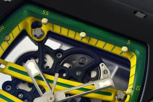 Montre tendance de haute qualité, style de marque de créateur, rectangulaire, en acier inoxydable noir, avec cadran vert en fibre de carbone et design ajouré – Offre spéciale - Product Image 4