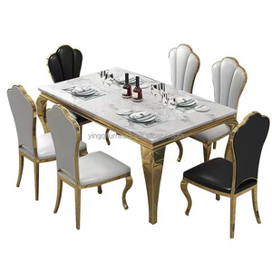 Élégante Table à Manger en Acier Inoxydable pour Réceptions <span class=keywords><strong>de</strong></span> Mariage ou <span class=keywords><strong>Salle</strong></span> à Manger - Product Image 6
