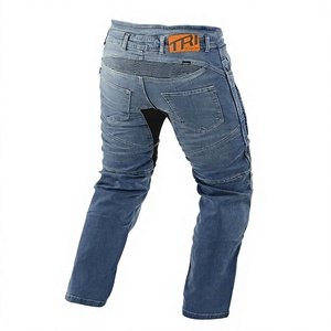 Pantalones de Motocicleta para Hombre con Protección en las Rodillas, Mezclilla Azul, Anti-UV, para Todas las Estaciones - Product Image 4