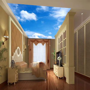 Cajas de luz de publicidad impresas UV, película de techo elástica de <span class=keywords><strong>PVC</strong></span> decorativa <span class=keywords><strong>para</strong></span> centro comercial, diseño de <span class=keywords><strong>cielo</strong></span> - Product Image 4