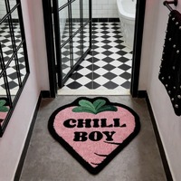 Tapis de sol tufté à poils ras 3D découpé au laser, motif dessin animé, pour salle de bain et salon, 4x6, tapis sur mesure lavable en machine