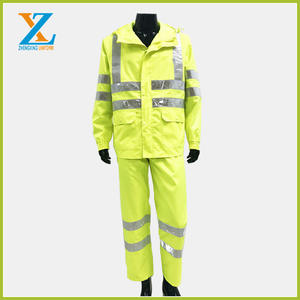 Équipement de sécurité routière pour la nuit pluvieuse Vêtements de pluie pour la recherche et le sauvetage Imperméable réfléchissant haute visibilité Manteau imperméable Pantalon Costume - Product Image 2