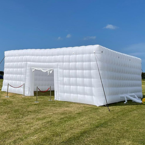 Gran pabellón inflable negro en forma de cubo, salón cuadrado para eventos, cabina portátil grande para fiestas nocturnas en el patio trasero y eventos al aire libre. - Product Image 5